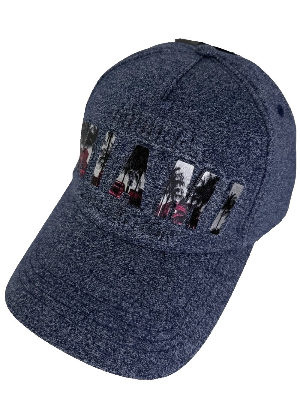 Robin Ruth Miami Baseball Cap, Adjustable OSFM - Heathered Blue